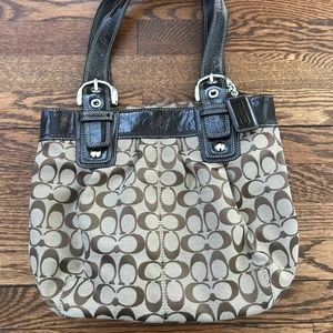 Coach Leather and Canvas Bag - F15047